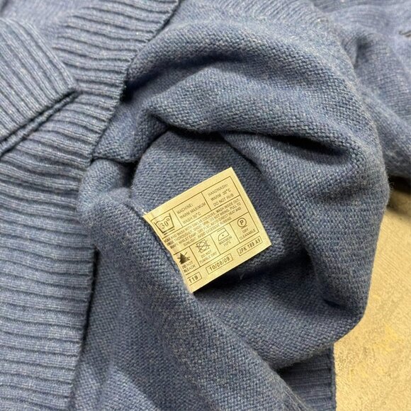 James Pringle Lambswool Cashmere Sweater Crewneck Knit Blue Small - Picture 8 of 8